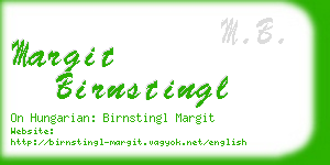 margit birnstingl business card